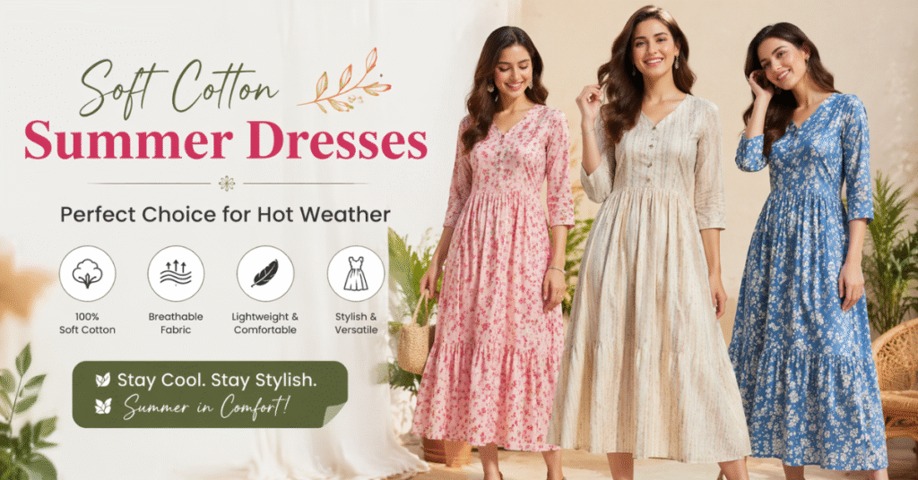 Soft cotton summer dresses for women perfect choice for hot weather